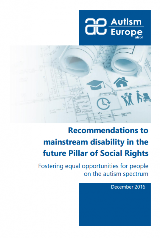 AutismEurope European Pillar of Social Rights Autism Europe